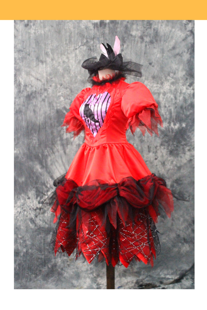Disney Parade Red With Black Overlay Halloween Cosplay Costume Disney Parade Red With Black Overlay Halloween Cosplay Costume