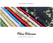 Cosrea Cosplay material Brocade Plum Blossom Custom Satin Material