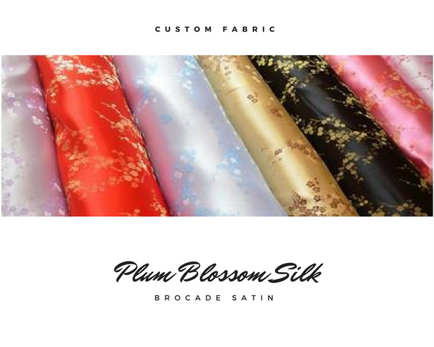 Cosrea Cosplay material Brocade Plum Blossom Silk Satin Material
