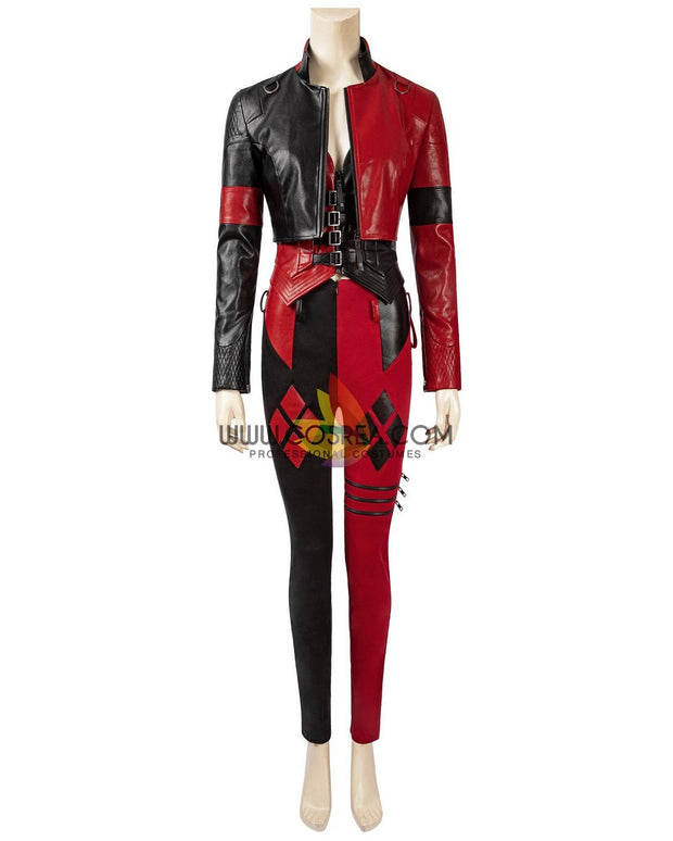 Cosrea DC Universe Harley Quinn Suicide Squad 2 PU Leather Cosplay Costume