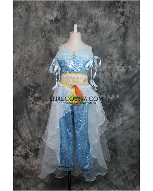 dress princess jasmine Princess Jasmine Blue Sequined Aladdin Cosplay Costume