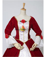 Princess Belle Velvet Holiday Beauty And Beast Cosplay Costume