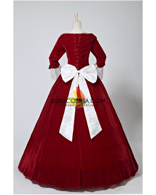 Princess Belle Velvet Holiday Beauty And Beast Cosplay Costume