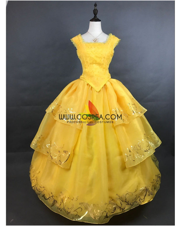 Princess Belle 2017 Live Action Movie Classic Ballgown Cosplay Costume