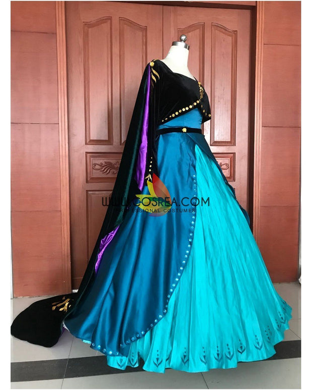 Frozen 2 Anna Queen Coronation Embroidered Cosplay Costume