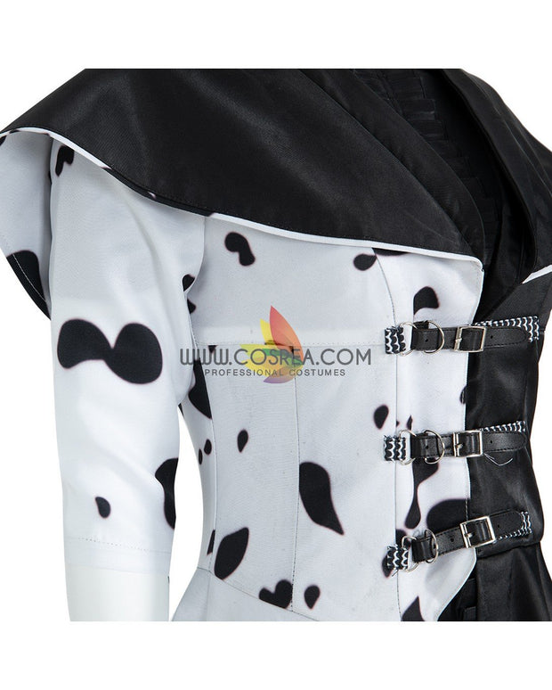 Cosrea Disney No Option Disney Cruella 2021 Movie 101 Dalmatian's Cosplay Costume