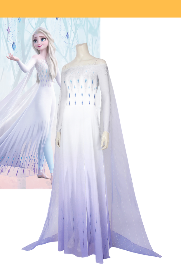 Cosrea Disney No Option Frozen 2 Elsa Show Yourself Gradient Lilac Purple Cosplay Costume