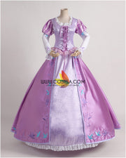 Princess Rapunzel Lilac Purple Brocade Cosplay Costume