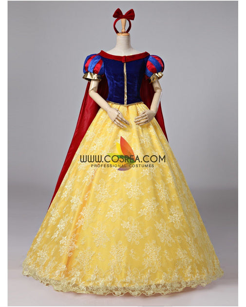 snow white dress up ideas Princess Snow White Brocade Lace Cosplay Costume