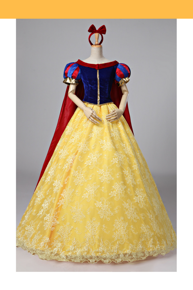 Cosrea Disney Snow White Brocade Lace Cosplay Costume