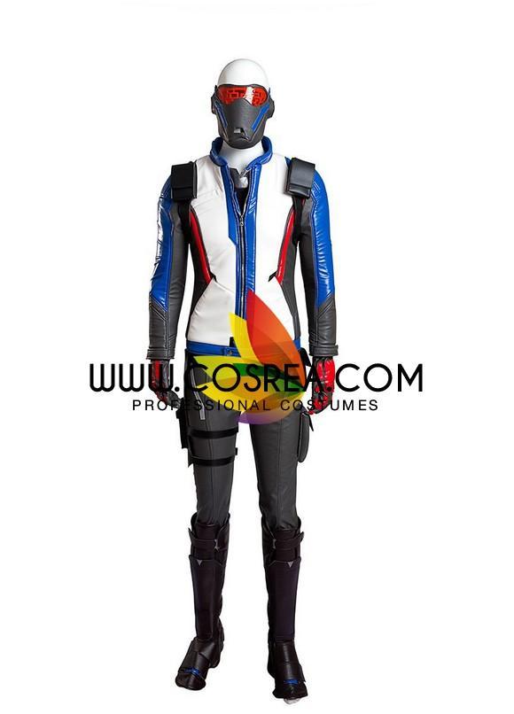 Cosrea Games Overwatch Soldier 76 With PVC Mask Cosplay Costume