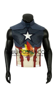 Cosrea Marvel Universe Captain America Avengers Endgame Steel Blue Cosplay Costume