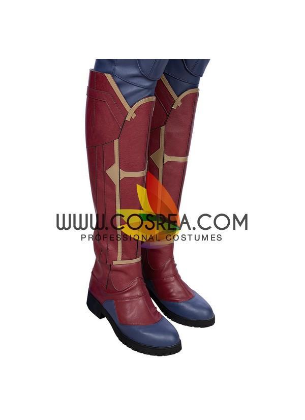 Cosrea Marvel Universe Costume Only Captain Marvel Sapphire Blue Cosplay Costume