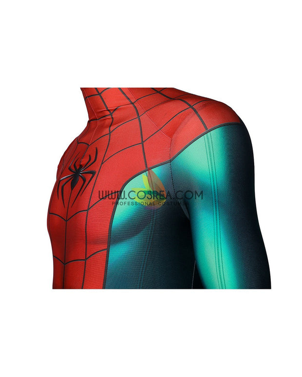 Cosrea Marvel Universe Miles Morales PS5 Green Version Digital Printed Cosplay Costume