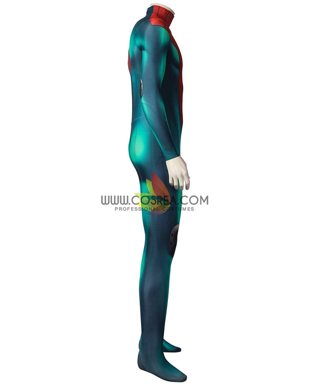 Cosrea Marvel Universe Miles Morales PS5 Green Version Digital Printed Cosplay Costume