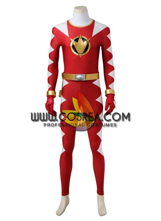 Cosrea P-T Power Rangers Dino Thunder Red Ranger Cosplay Costume
