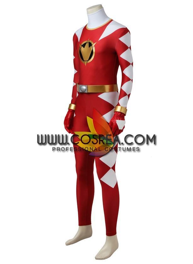Cosrea P-T Power Rangers Dino Thunder Red Ranger Cosplay Costume