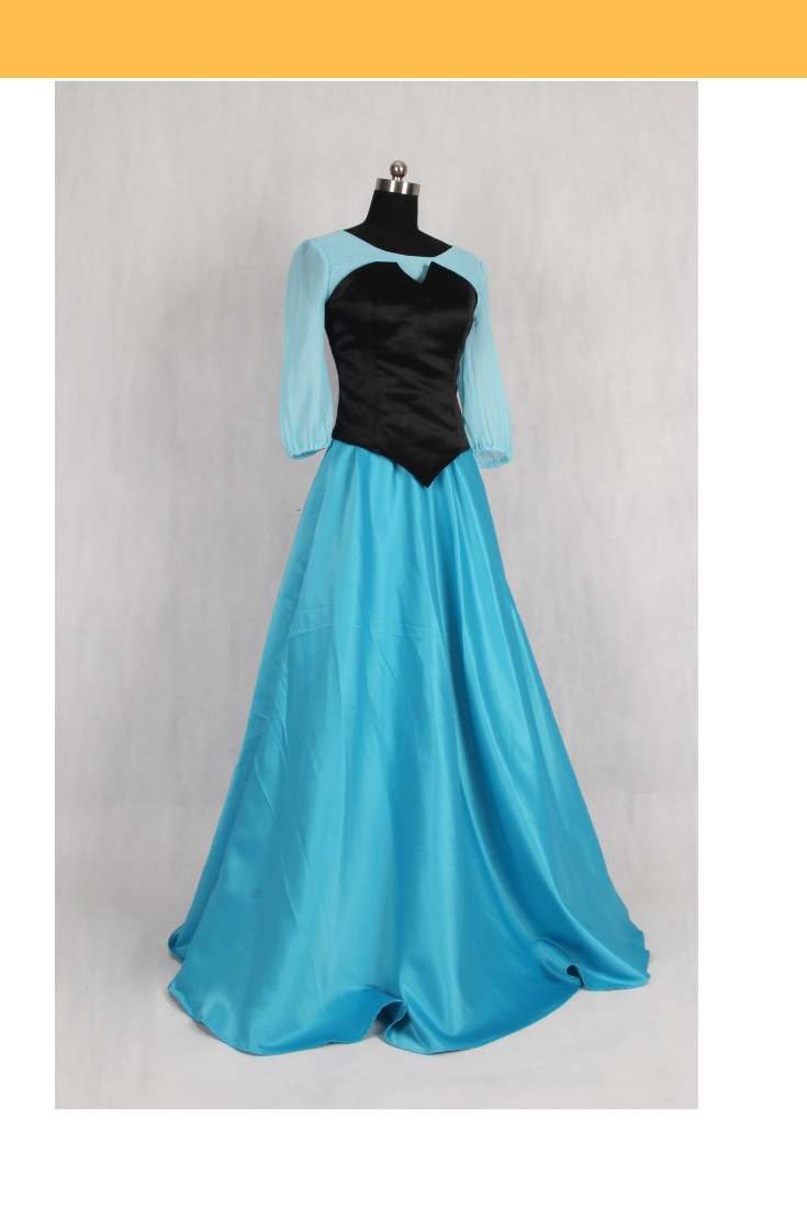 Ariel Inspired Blue-Black 2026 Dress Cosplay Costume