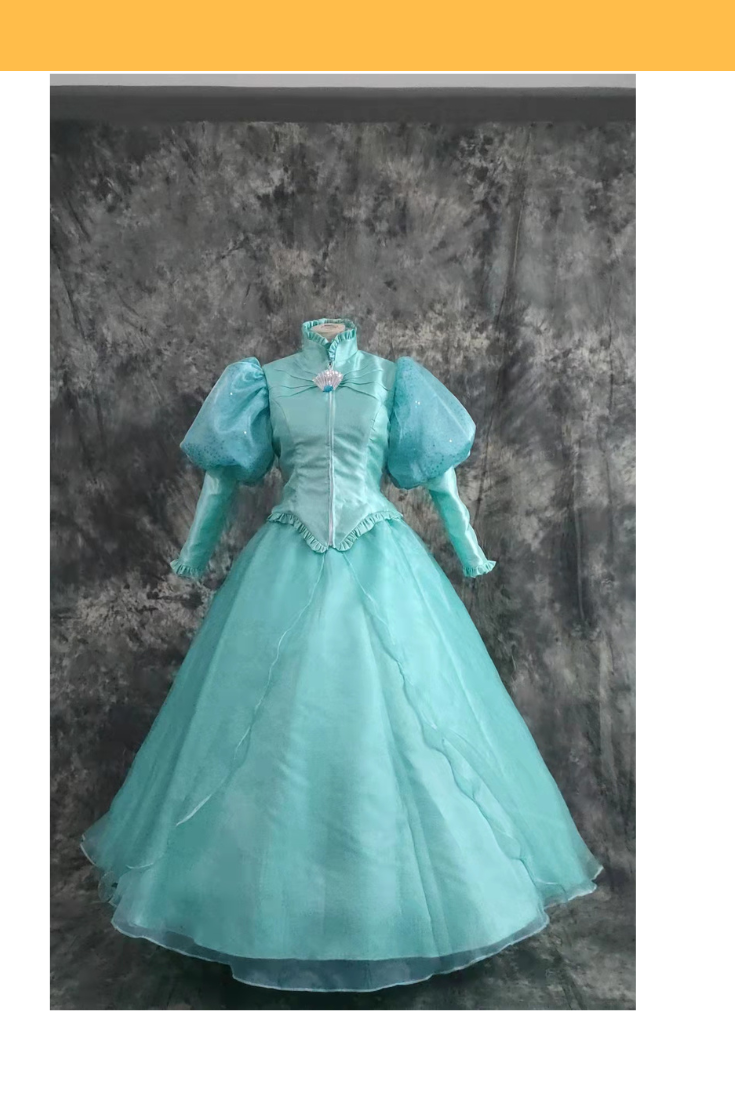 Ariel Inspired Winter Version Teal Sequined Cosplay Costume
