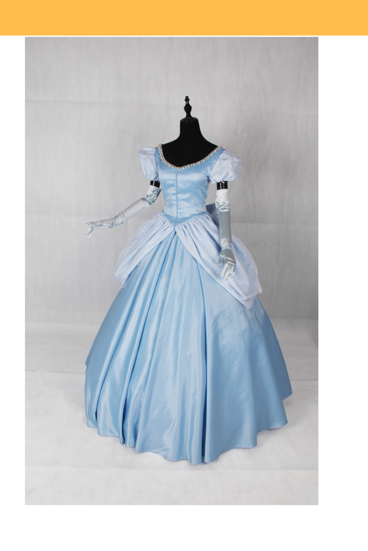 Cinderella Inspired Light Blue Glitter Tulle 2026 Gown Cosplay Costume