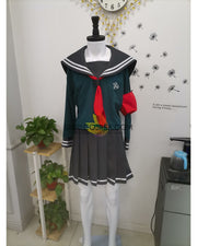 Cosrea A-E Danganronpa V2 Peko Pekoyama Pine Green Cosplay Costume