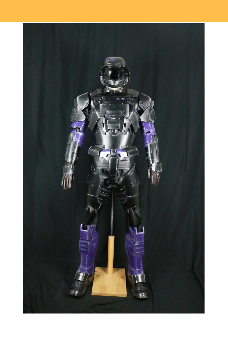 Cosrea Custom Armors & Costumes DISPLAY ONLY Halo Black And Purple Custom Armor And Cosplay Costume