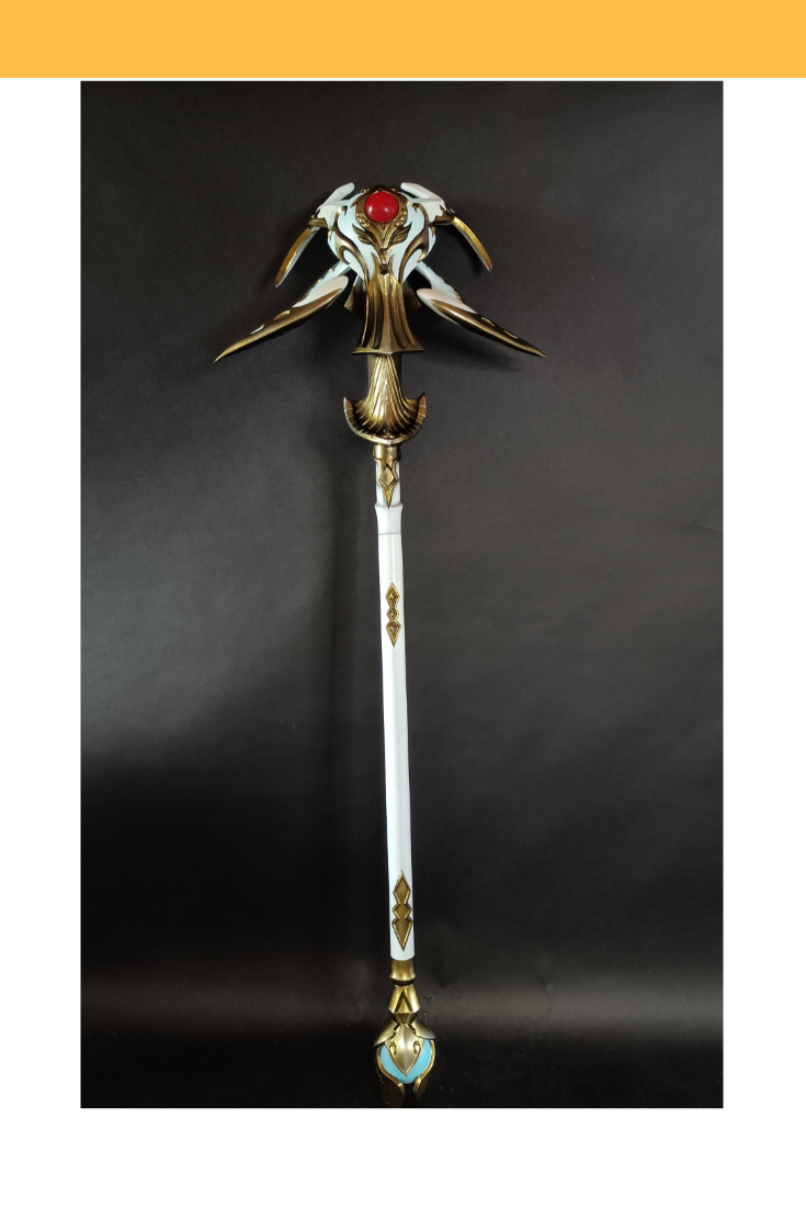 Cosrea Custom Armors & Costumes FFXIV White Mage Thyrus LED Staff Cosplay Prop