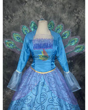 Cosrea Disney Barbie Blue Satin Cosplay Costume
