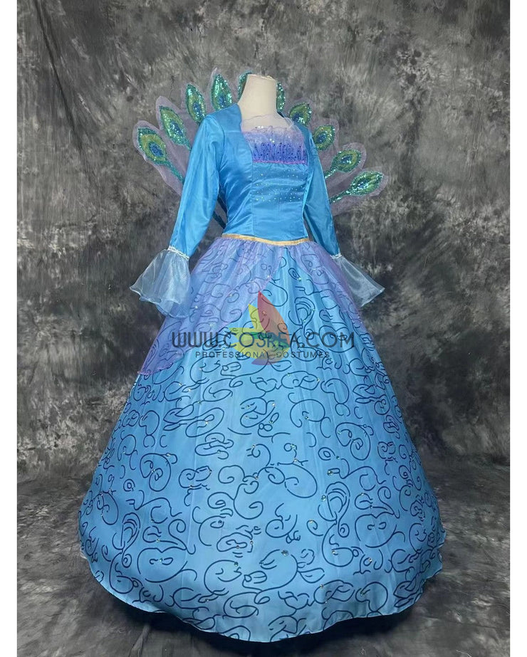 Barbie Blue Satin Cosplay Costume Without Boning / Traditional Lace Tie Barbie Blue Satin Cosplay Costume Without Boning / Traditional Lace Tie
