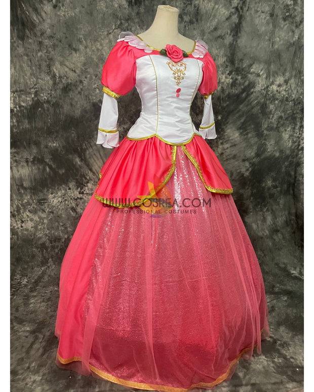 Cosrea Disney Barbie Classic Satin Dress With Sequined Overlayer Cosplay Costume