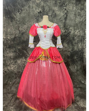 Cosrea Disney Barbie Classic Satin Dress With Sequined Overlayer Cosplay Costume