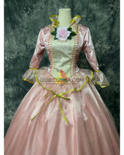 Cosrea Disney Barbie Light Pink With Tulle Overlayer Cosplay Costume