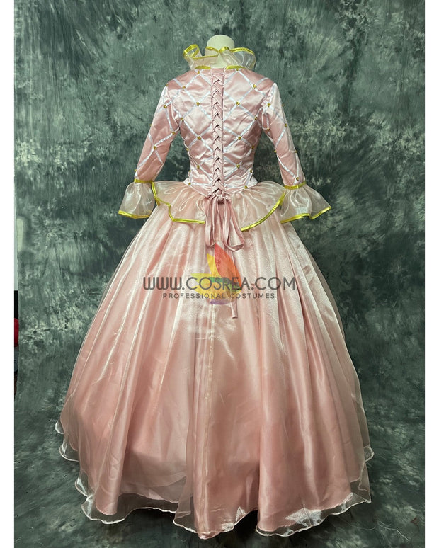 Cosrea Disney Barbie Light Pink With Tulle Overlayer Cosplay Costume