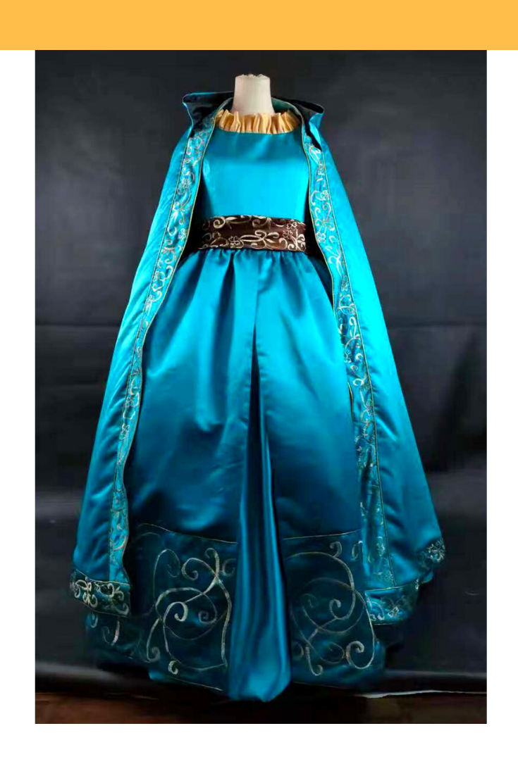 Brave Merida With Cloak Embroidered Cosplay Costume Without Boning / Traditional Lace Tie Brave Merida With Cloak Embroidered Cosplay Costume Without Boning / Traditional Lace Tie