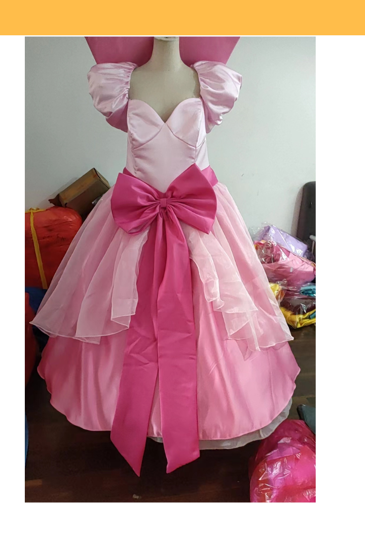Charlotte La Bouff The Princess and The Frog Classic Satin Cosplay Costume with Boning / Traditional Lace Tie