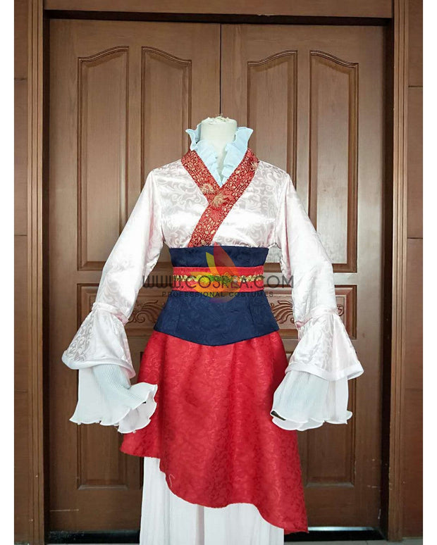 Cosrea Disney Mulan Classic Brocade Satin Cosplay Costume