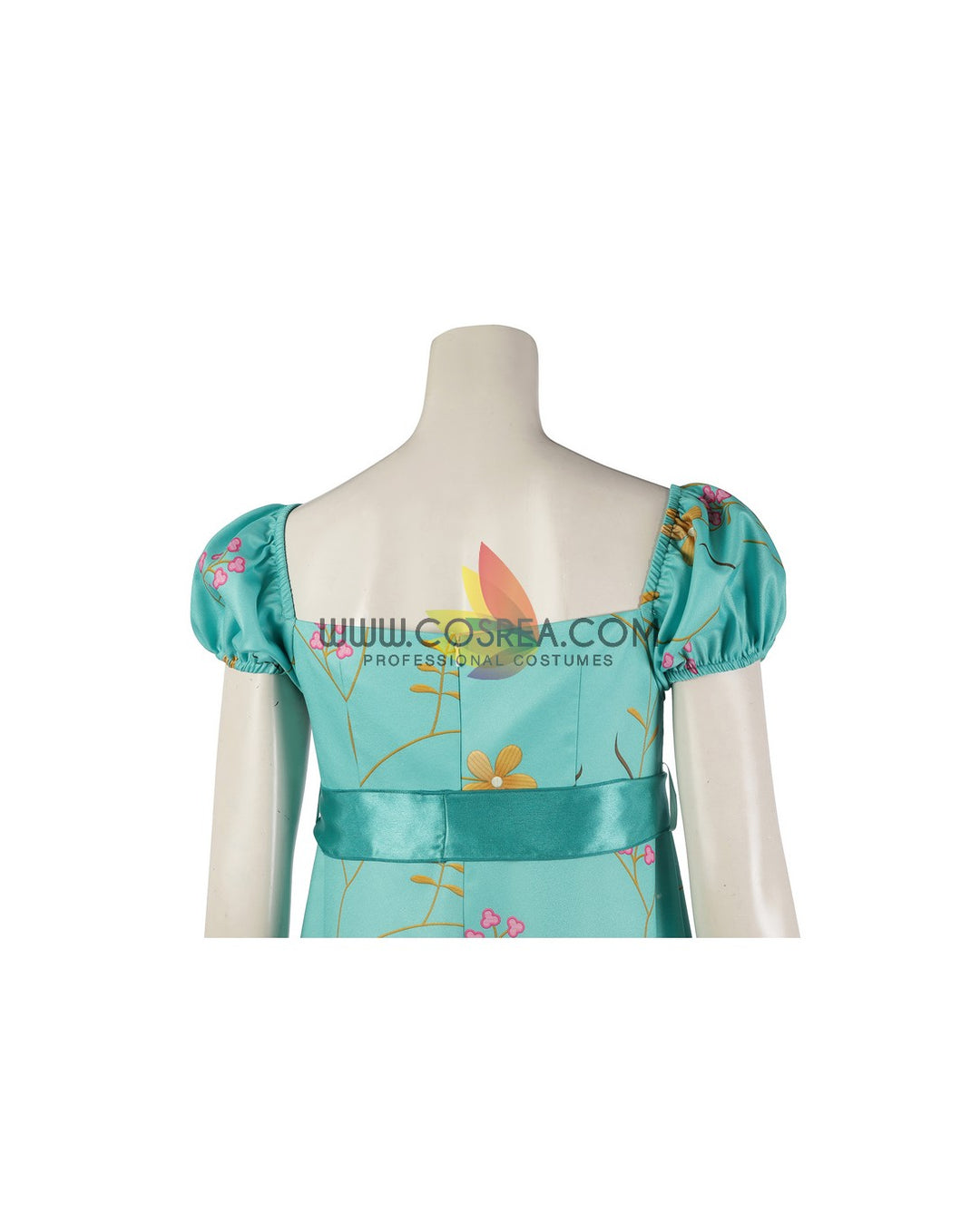 giselle enchanted blue dress Open-Back Blue Floral-Print Long White Lace Prom Dress Blue/Print / 6 main image 0