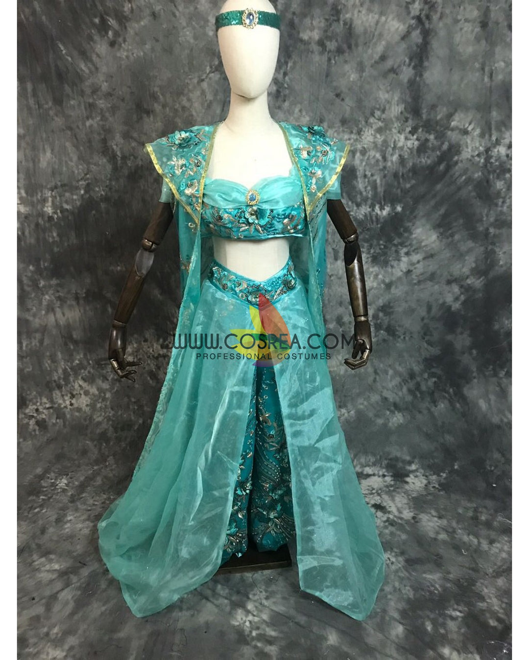Princess Jasmine with Embroidered Jacket Cosplay Costume