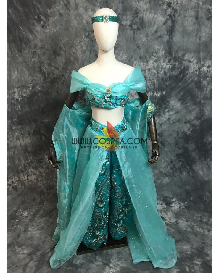 Princess Jasmine with Embroidered Jacket Cosplay Costume Princess Jasmine with Embroidered Jacket Cosplay Costume