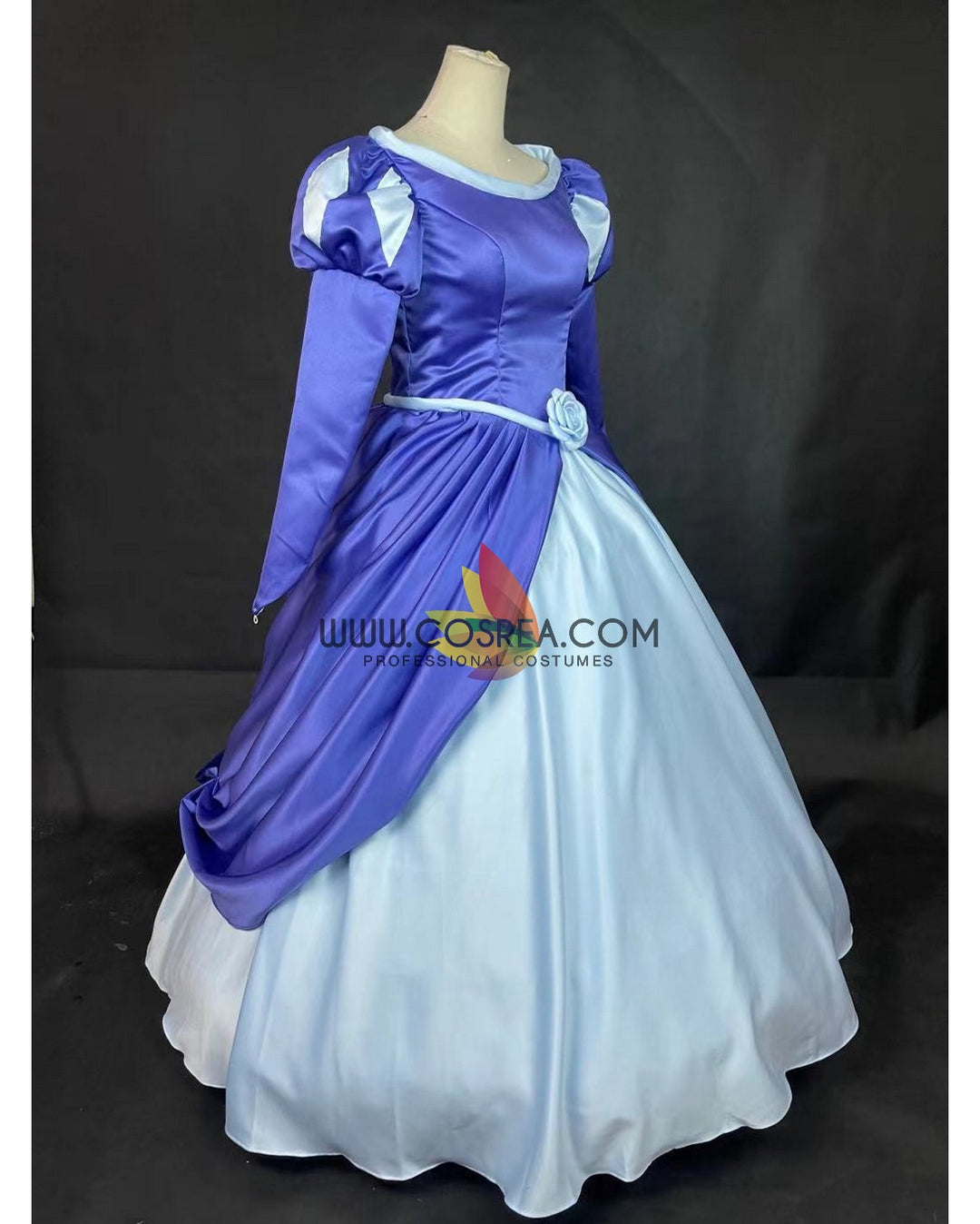 Princess Ariel In Blue Little Mermaid Cosplay Costume Without Boning / Concealed Zipper Princess Ariel In Blue Little Mermaid Cosplay Costume Without Boning / Concealed Zipper