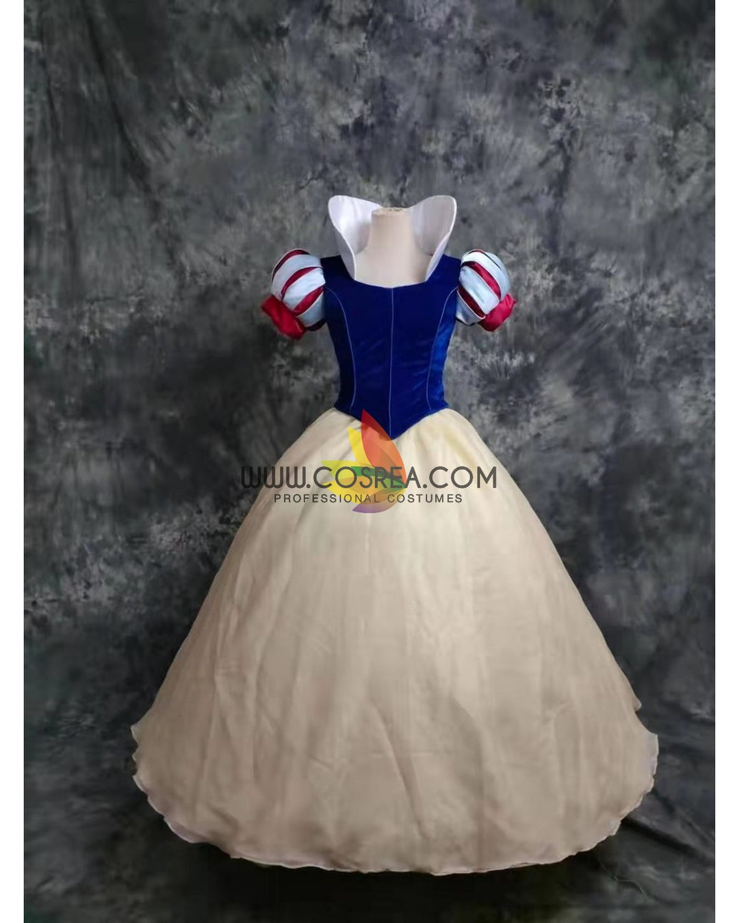 Princess Snow White Velvet With Standing Collar Cosplay Costume Without Boning / Concealed Zipper Princess Snow White Velvet With Standing Collar Cosplay Costume Without Boning / Concealed Zipper