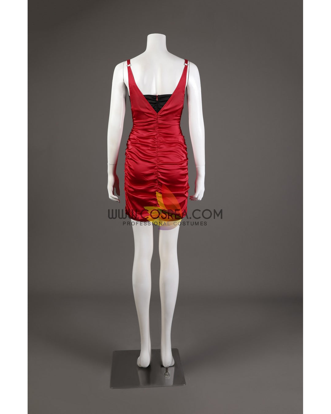 fitted lace wedding dress Ada Wong Red Dress Resident Evil 4 Remake Cosplay Costume main image 0