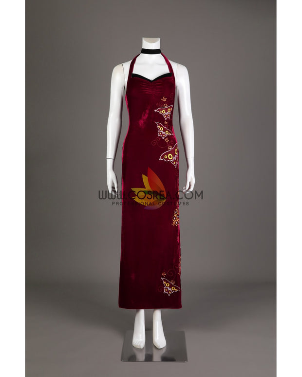 Cosrea Games Ada Wong Velvet Qipao Dress Resident Evil 4 Remake Cosplay Costume
