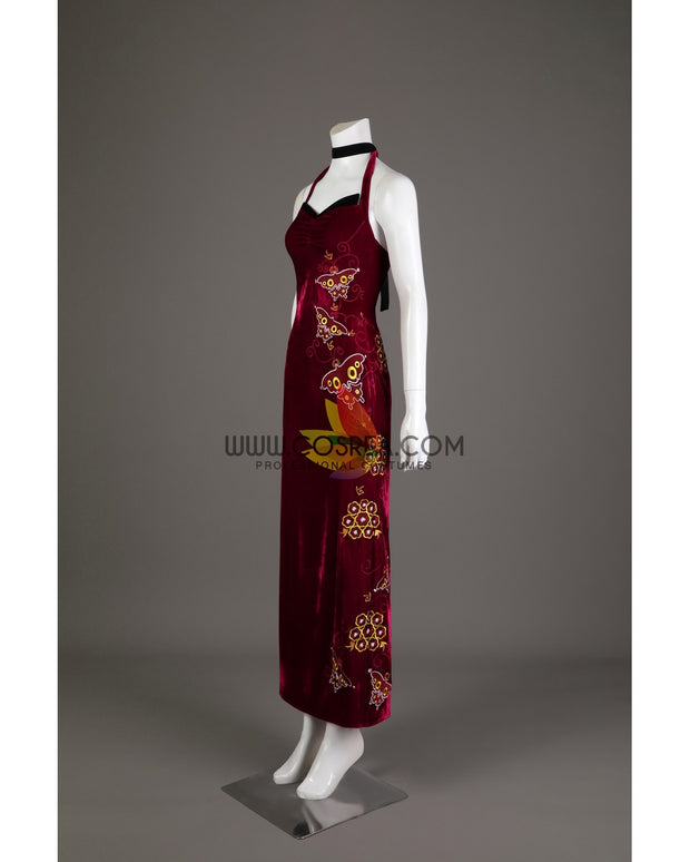 Cosrea Games Ada Wong Velvet Qipao Dress Resident Evil 4 Remake Cosplay Costume