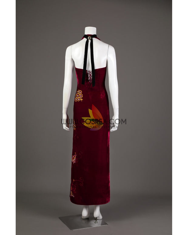 Cosrea Games Ada Wong Velvet Qipao Dress Resident Evil 4 Remake Cosplay Costume