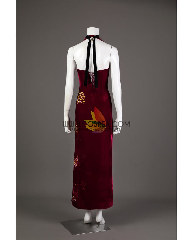 Cosrea Games Ada Wong Velvet Qipao Dress Resident Evil 4 Remake Cosplay Costume