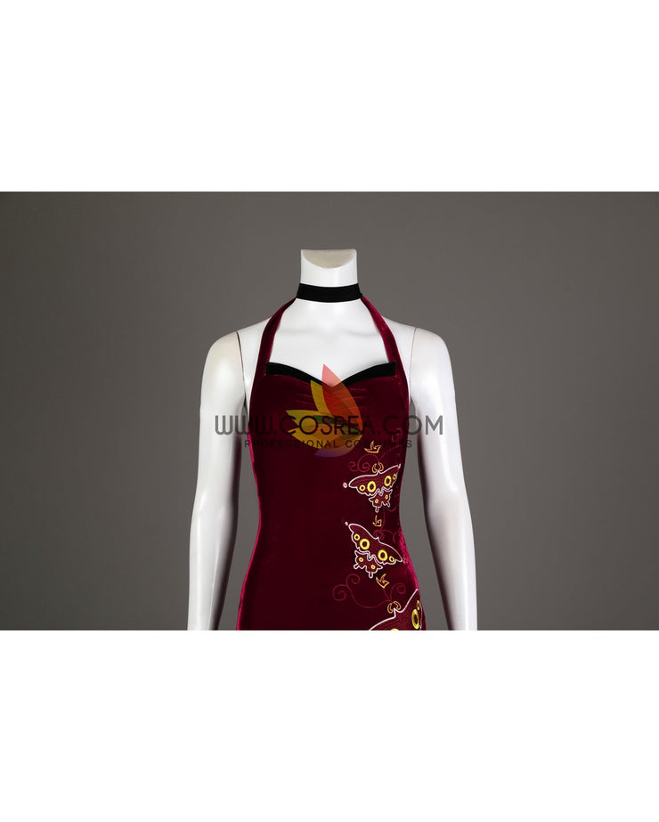 Cosrea Games Ada Wong Velvet Qipao Dress Resident Evil 4 Remake Cosplay Costume