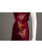 Cosrea Games Ada Wong Velvet Qipao Dress Resident Evil 4 Remake Cosplay Costume