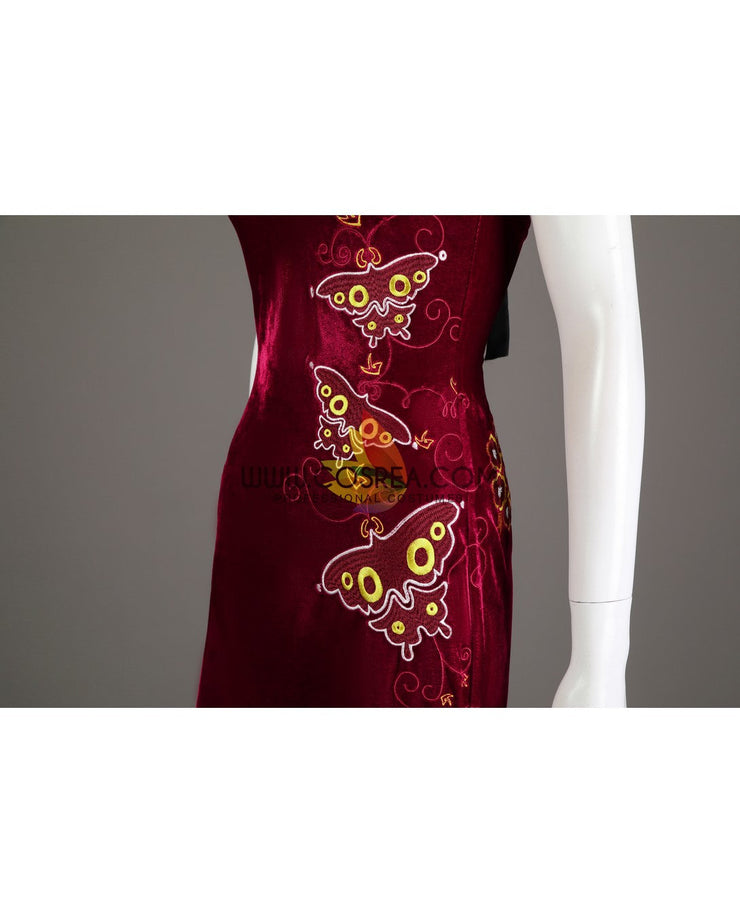 Cosrea Games Ada Wong Velvet Qipao Dress Resident Evil 4 Remake Cosplay Costume