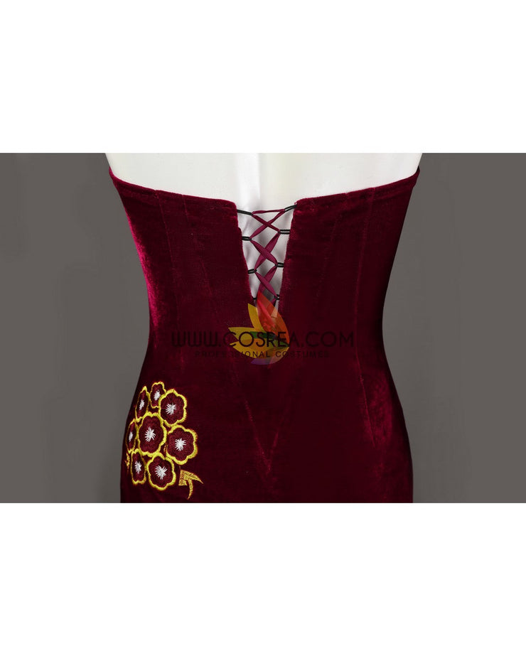 Cosrea Games Ada Wong Velvet Qipao Dress Resident Evil 4 Remake Cosplay Costume